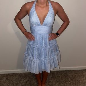 Blue Sherri Hill Dress/Homecoming/Formal